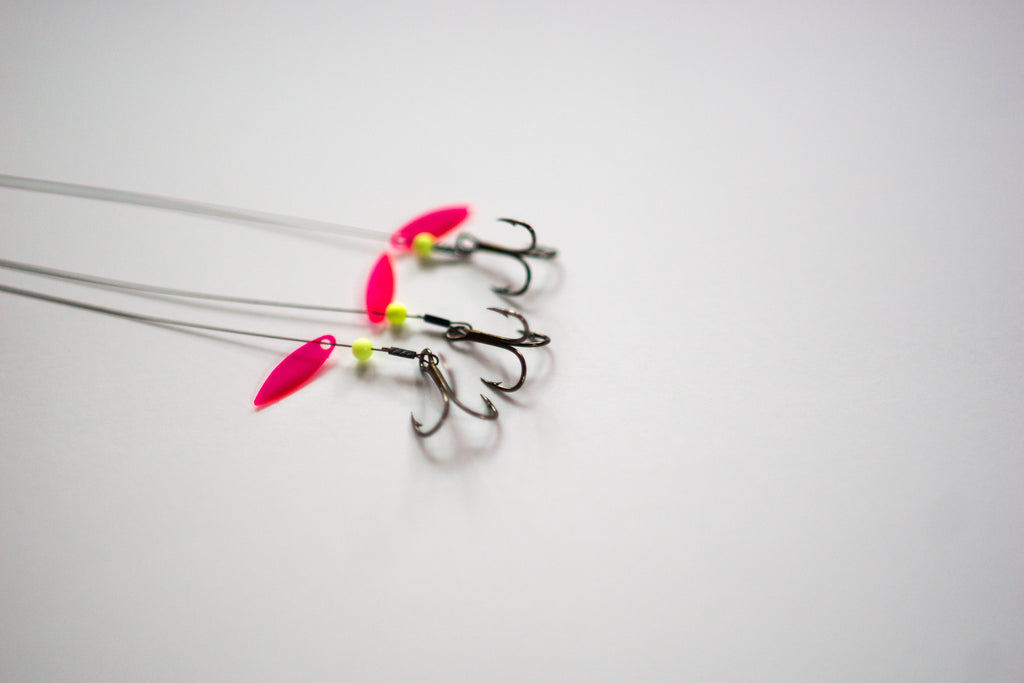 Walleye Wire Tip Up Rigs - Ice Fishing - 30LB - 3 Pak