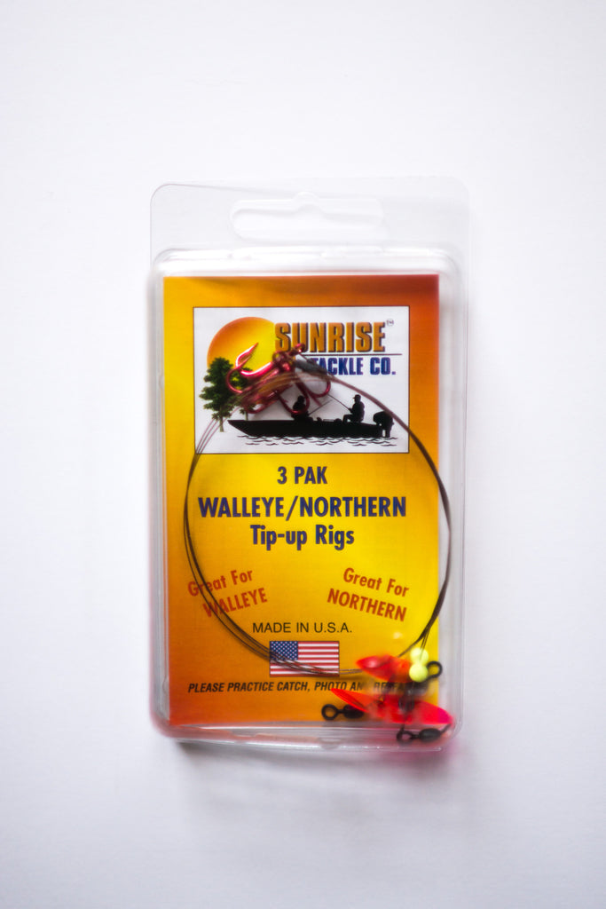 Walleye Wire Tip Up Rigs - Ice Fishing - 30LB - 3 Pak - Sunrise Tackle –  Sunrise Tackle Shop
